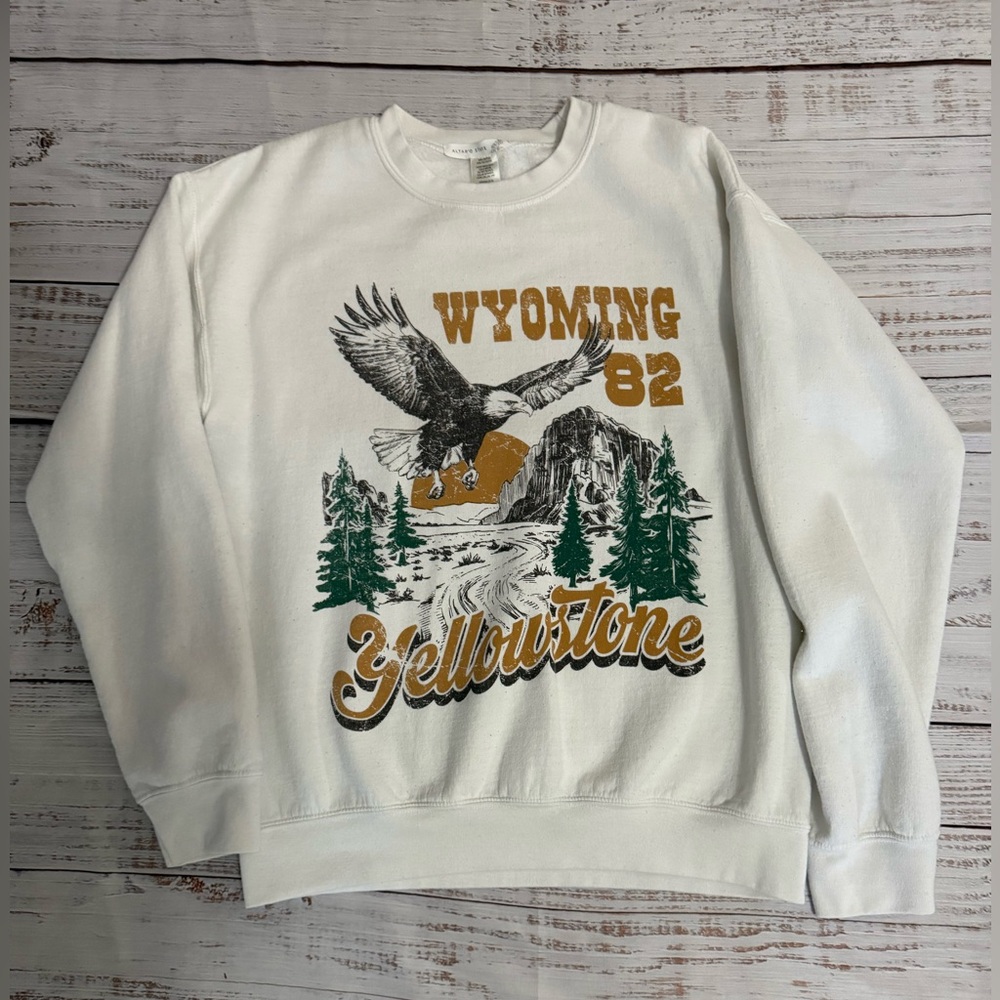 Altar'd State White Graphic Sweater